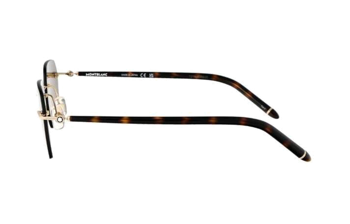 Montblanc  Black Metal Irregular Sunglasses with Slim Temples. MB0270S004 圖 4