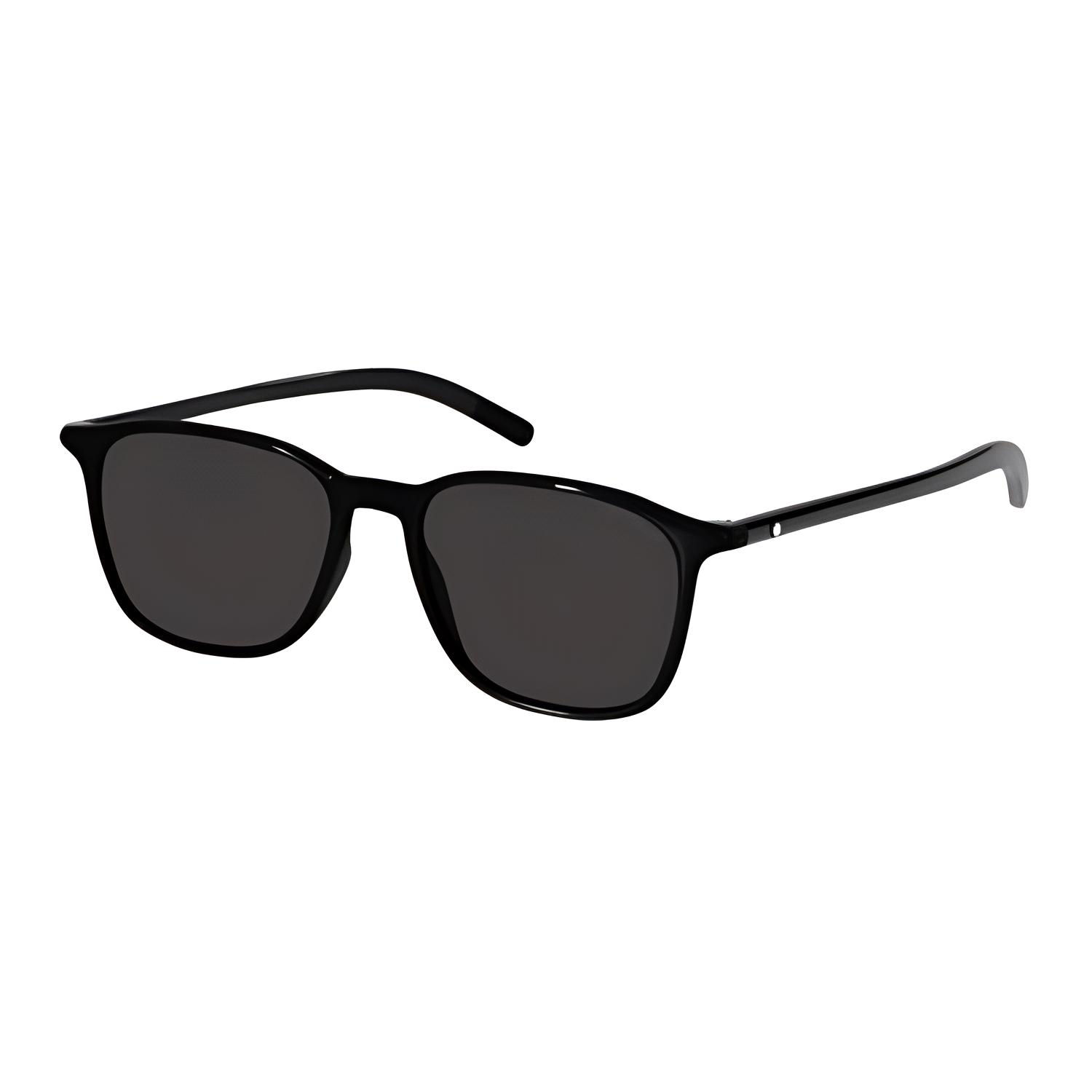 Montblanc  Black Square Sunglasses with Logo Design. MB0325S