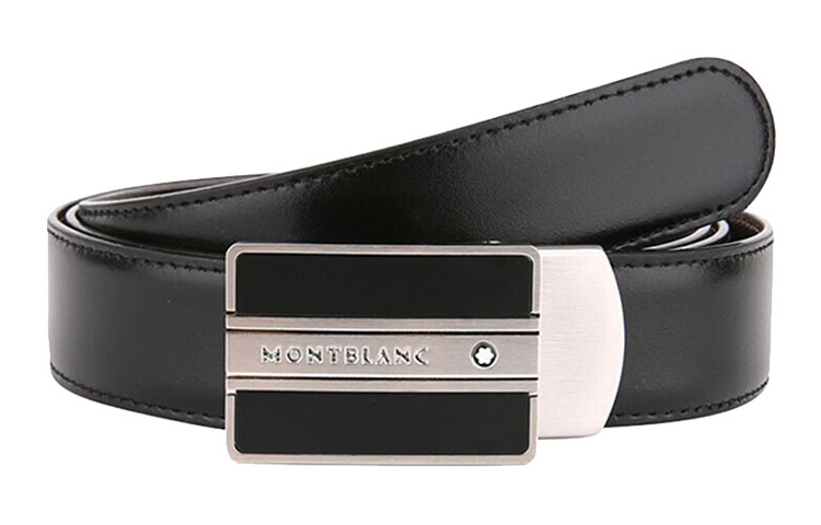 Montblanc  Brown Leather Reversible Belt with Smooth Buckle, 3cm Width. 38156 圖 2