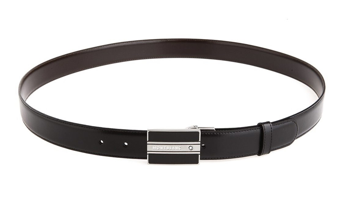 Montblanc  Brown Leather Reversible Belt with Smooth Buckle, 3cm Width. 38156 圖 3