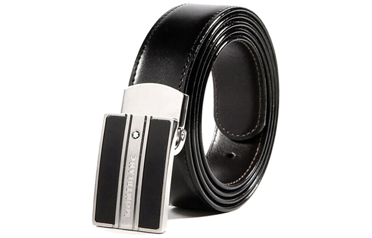 Montblanc  Brown Leather Reversible Belt with Smooth Buckle, 3cm Width. 38156 圖 4