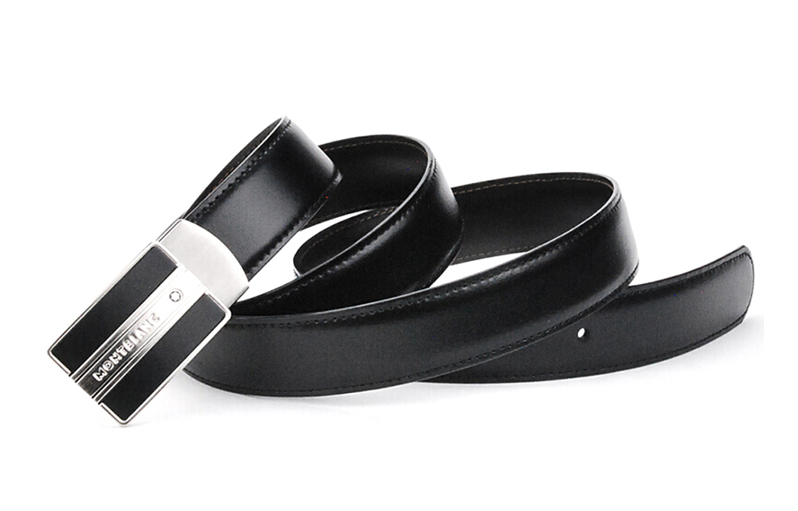 Montblanc  Brown Leather Reversible Belt with Smooth Buckle, 3cm Width. 38156 圖 5
