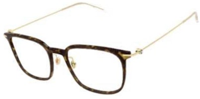 Montblanc Brown Square Optical Eyeglasses Frame with Logo Detail. MB0100O007 Montblanc Brown Square Optical Eyeglasses Frame with Logo Detail. MB0100O007