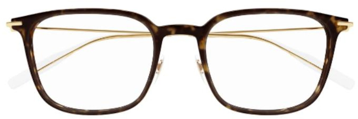 Montblanc Bingkai Kacamata Persegi Coklat dengan Detail Logo. MB0100O007 Lookbook Montblanc Bingkai Kacamata Persegi Coklat dengan Detail Logo. MB0100O007