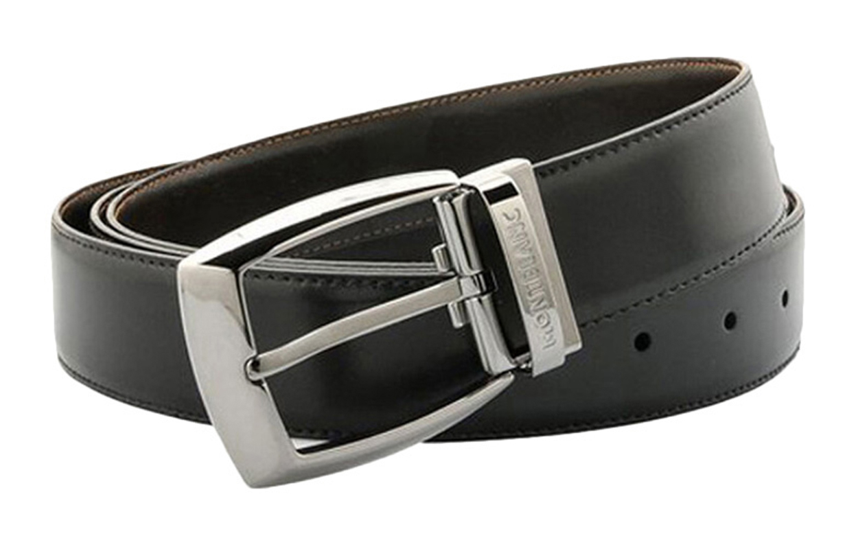 Montblanc  Casual Black Leather Belt with Pin Buckle - 3cm. 103443