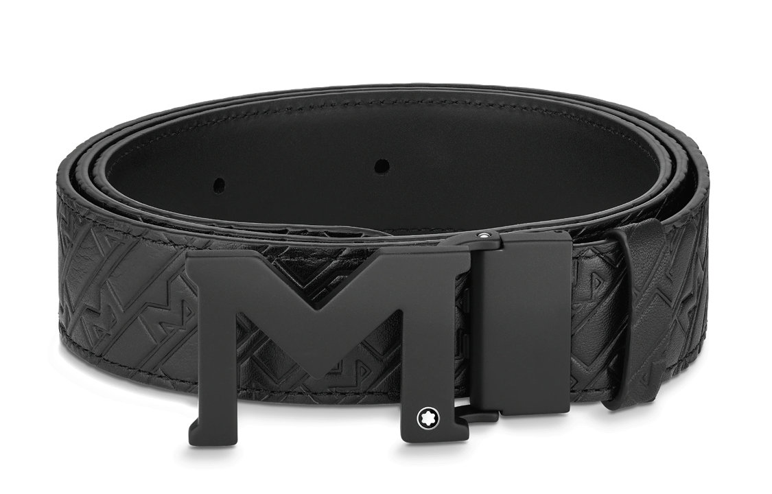 Order 萬寶龍休閒M字扣皮帶 - 3.5公分寬。 MB129443