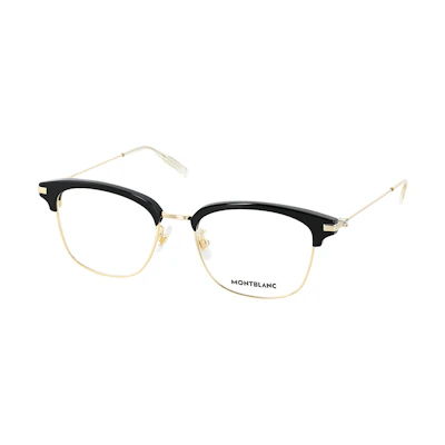 MONTBLANC Full Rim Eyeglasses Black Gold Hexagon Star Optical Frame MB0141OK-002