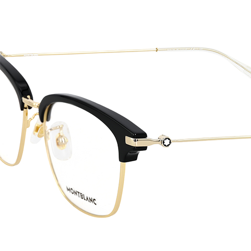 MONTBLANC  Full Rim Eyeglasses Black Gold Hexagon Star Optical Frame MB0141OK-002 圖 6