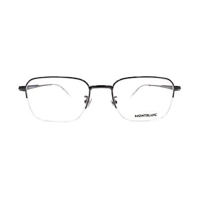 Montblanc Gunmetal Semi-Rim Optical Glasses with Metal Clip Design. MB0220OA-006