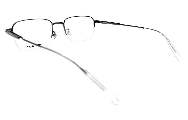 Montblanc  Gunmetal Semi-Rim Optical Glasses with Metal Clip Design. MB0220OA-006 圖 4