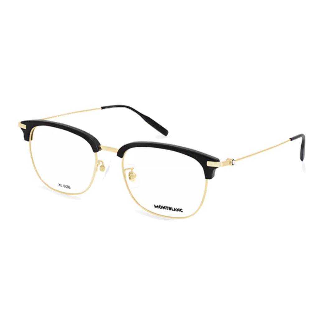 Montblanc  Hexagonal Optical Glasses Black Frame with Titanium Alloy. MB0316OA-002