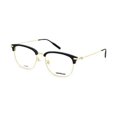 Montblanc Hexagonal Optical Glasses Black Frame with Titanium Alloy. MB0316OA-002