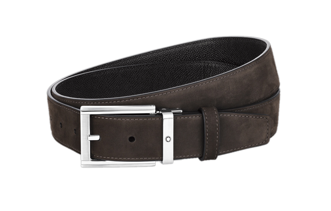 Montblanc  Leather Belt, Casual Simple Pin Buckle, 35mm Black/Brown. MB126041