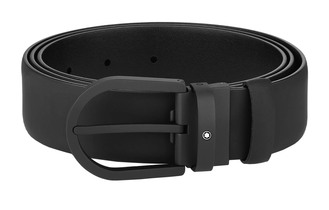 Montblanc  Leather Belt, Stylish Pin Buckle, 3.5cm Wide. 129431 圖 2