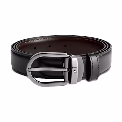 Montblanc Leather Belt, Stylish Simple Design, 3cm Width. MB128803