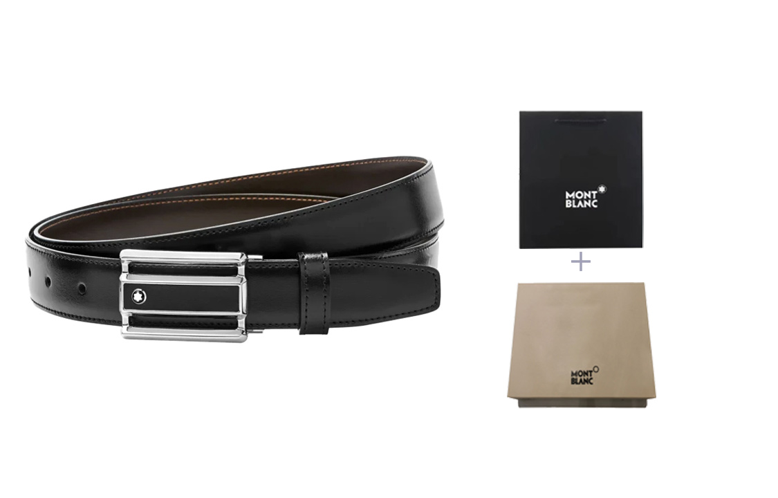 Purchase 萬寶龍 黑/棕色3cm皮帶 - 簡約優雅設計 114423