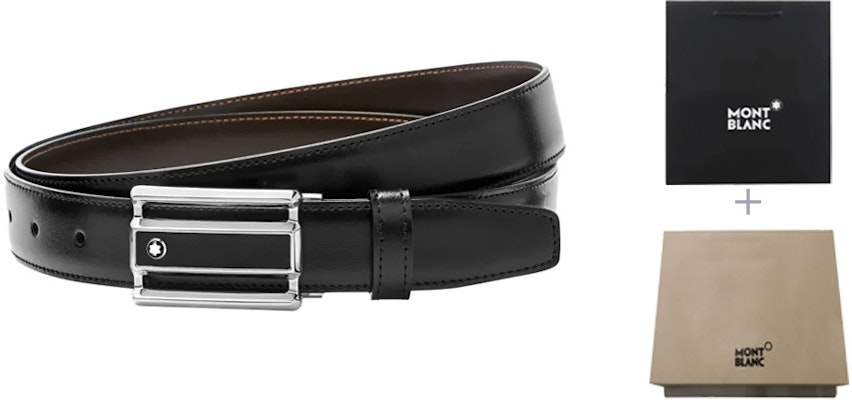 萬寶龍 黑/棕色3cm皮帶 - 簡約優雅設計 114423 Purchase 萬寶龍 黑/棕色3cm皮帶 - 簡約優雅設計 114423