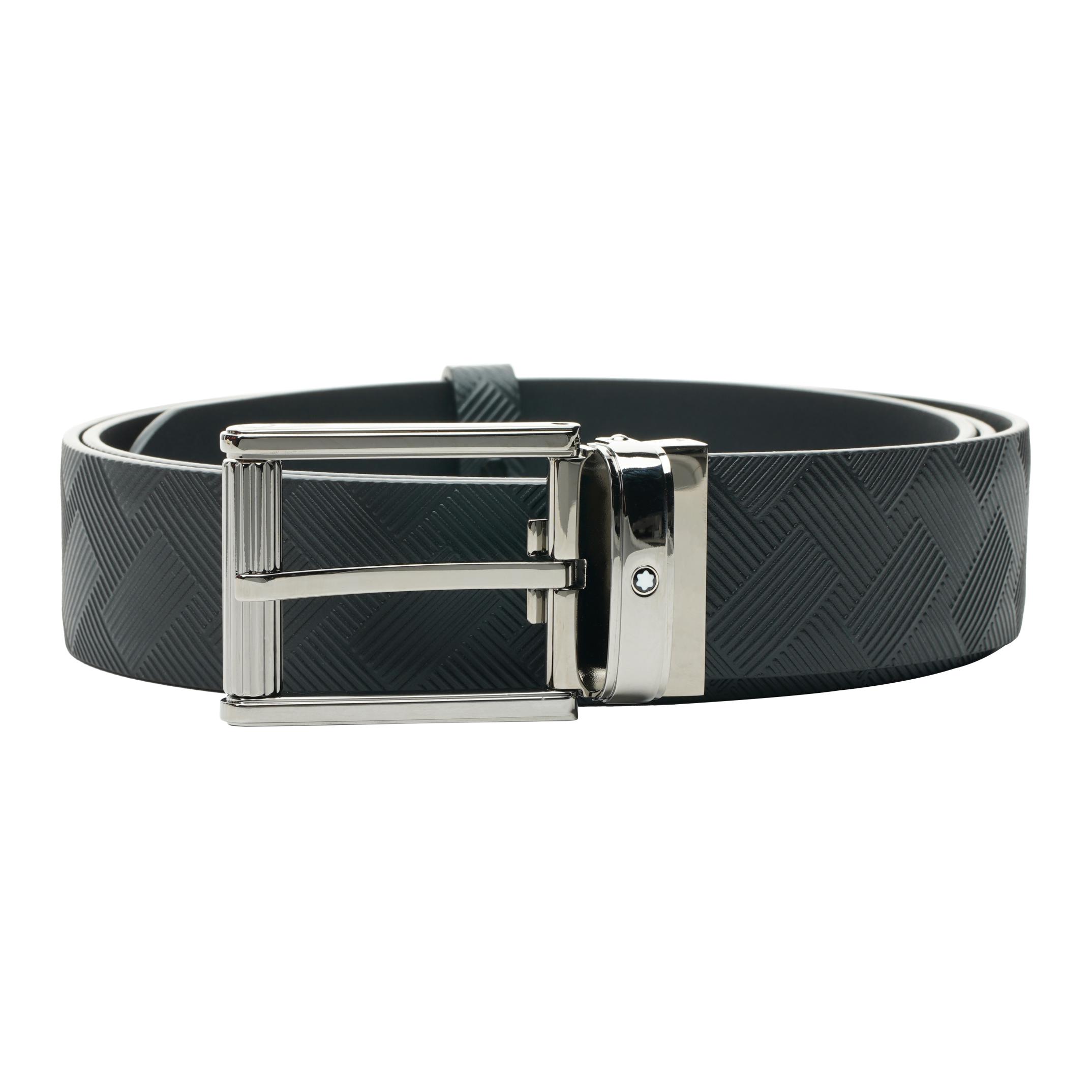 Montblanc  Leather Belt Stylish Pin Buckle 3.5cm Width Casual Fashion Accessory MB130586