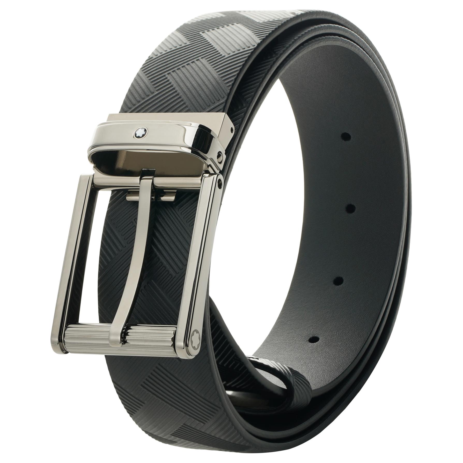 Shop 萬寶龍皮革腰帶時尚針扣3.5cm寬休閒潮流配件 MB130586