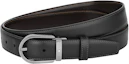 Order Montblanc Sabuk Kulit dengan Pin Buckle Hitam Lebar 3cm. 128803-BLACK&BROWN