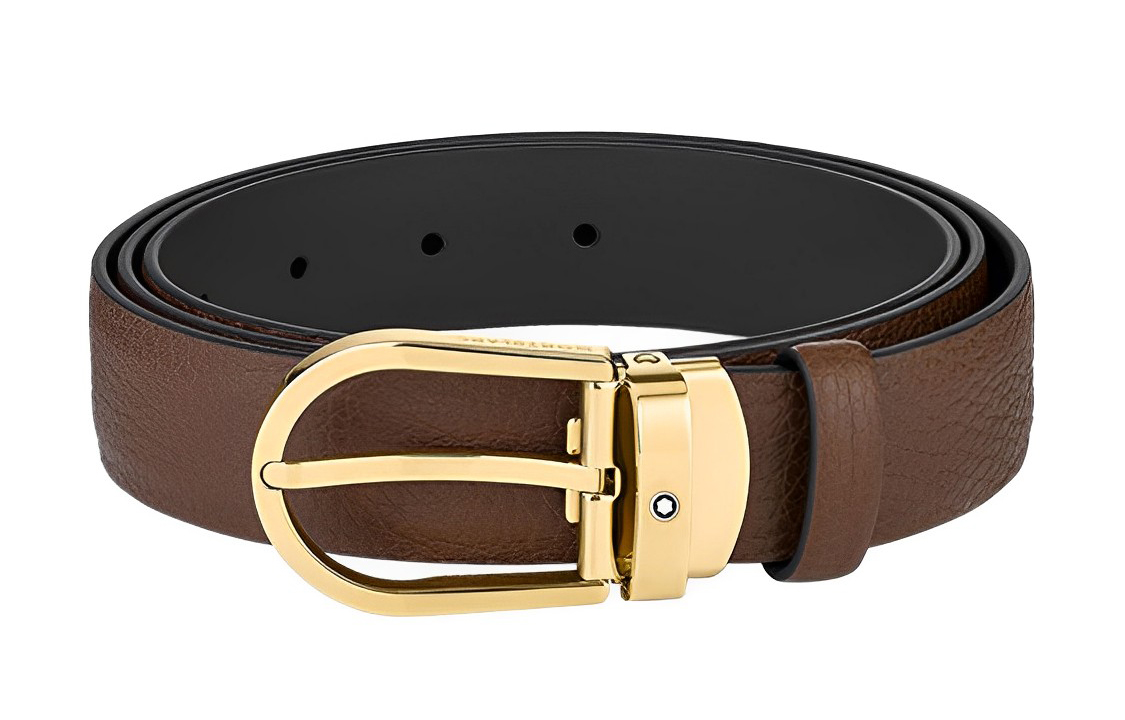 Montblanc  Lightweight Leather Belt with Pin Buckle, 3cm Width. MB129423