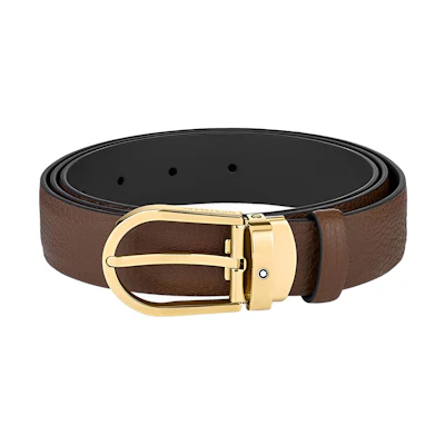 Montblanc Lightweight Leather Belt with Pin Buckle, 3cm Width. MB129423