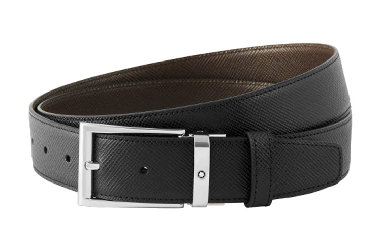Montblanc  Reversible Business Leather Belt Black 3.5cm Wide 118436 圖 3