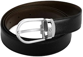 Montblanc Reversible Pin Buckle Leather Belt Black/Brown 3cm. MB113834 Montblanc Reversible Pin Buckle Leather Belt Black/Brown 3cm. MB113834