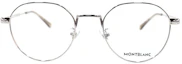 Lookbook Montblanc Round Alloy Optical Glasses with Letter Engraving & Polarized Temples. MB0310OA-003