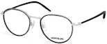 Order Montblanc Round Black Metal Optical Glasses with Logo Temples. MB0342OA