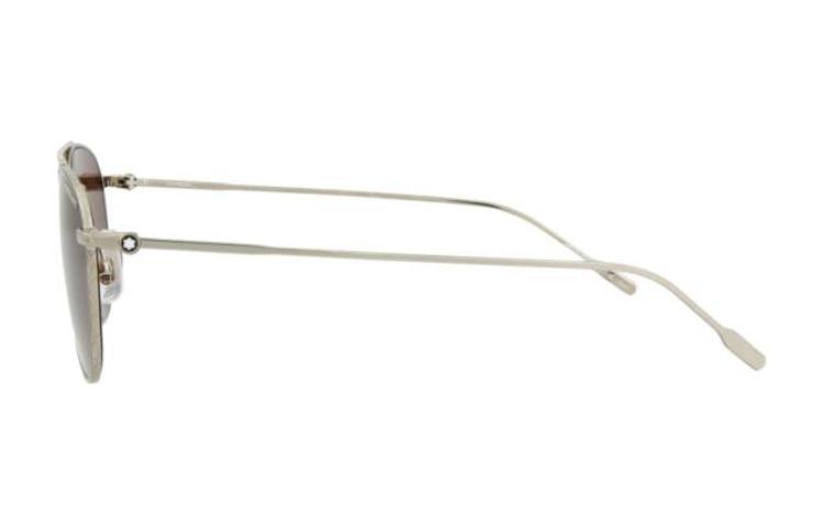 Montblanc  Round Silver Metal Sunglasses with UV Protection. MB0211S002 圖 4