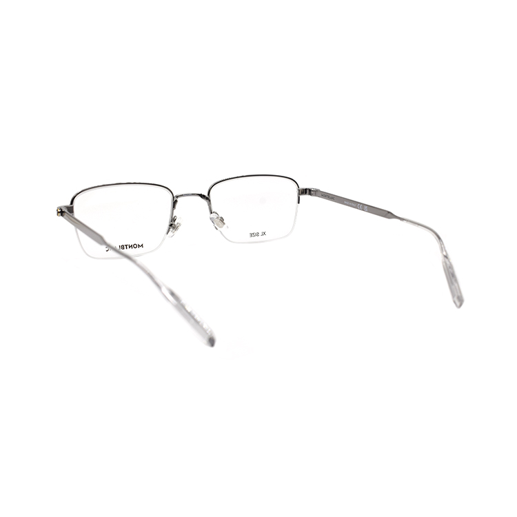 Shop 몽블랑 세미 림리스 육각 화이트 스타 비즈니스 건메탈 합금 안경 MB0237O-005