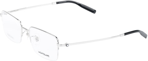 MONTBLANC Semi-Rimless Titanium Rectangular Optical Glasses Silver MB0313OA-001 MONTBLANC Semi-Rimless Titanium Rectangular Optical Glasses Silver MB0313OA-001