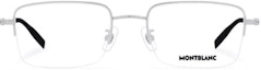 Lookbook MONTBLANC Kacamata Optik Persegi Titanium Semi-Rimless Silver MB0313OA-001