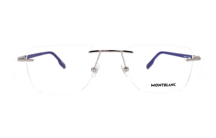 Montblanc  Silver Rectangular Frameless Optical Glasses Hexagon Star Series. MB0185O-002 圖 2
