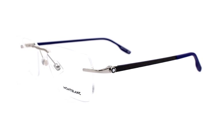 Montblanc  Silver Rectangular Frameless Optical Glasses Hexagon Star Series. MB0185O-002 圖 3