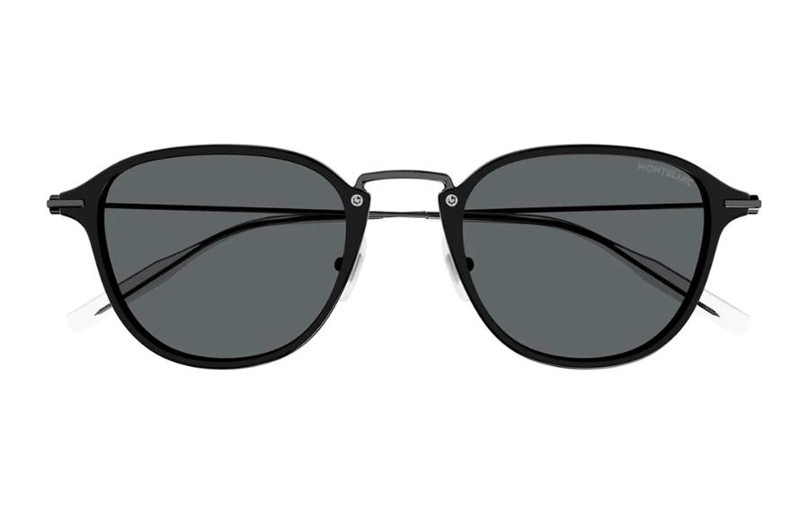 MONTBLANC Black Irregular Acetate Sunglasses Unisex Couple Design. MB0155S008 圖 3