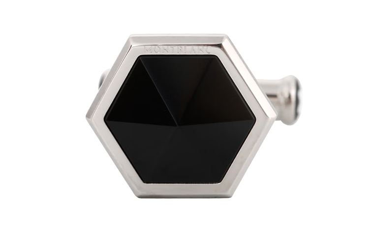 MONTBLANC Black Metal Cufflinks Unisex Couple Design. 118599 圖 2