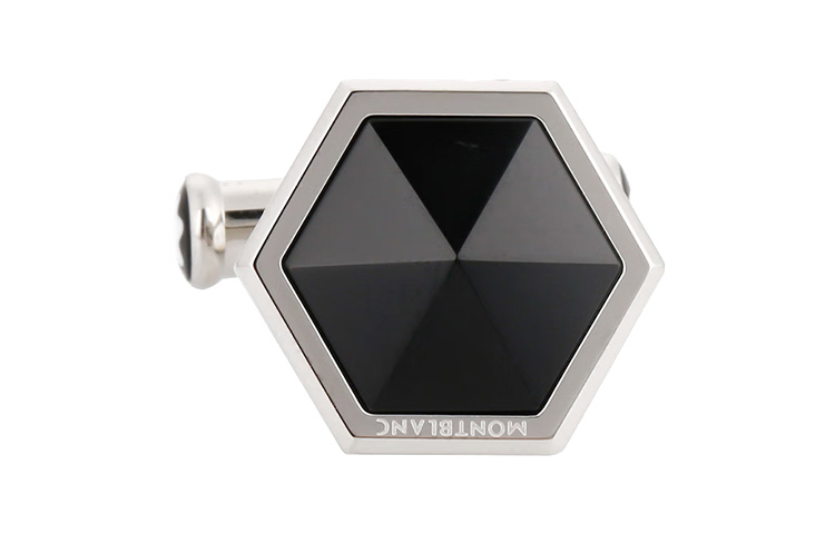 MONTBLANC Black Metal Cufflinks Unisex Couple Design. 118599 圖 3