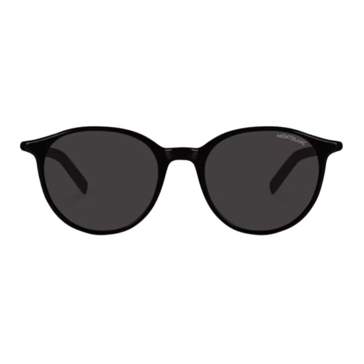 MONTBLANC Black Oval Sunglasses Unisex Couple Style with Micro Logo Design MB0326SA 圖 3