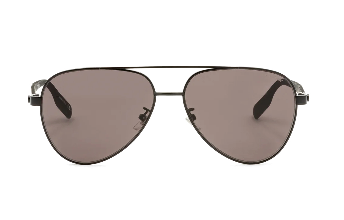 MONTBLANC Black Pilot Metal Sunglasses Unisex Couple Style with Logo. MB0182S006 圖 2