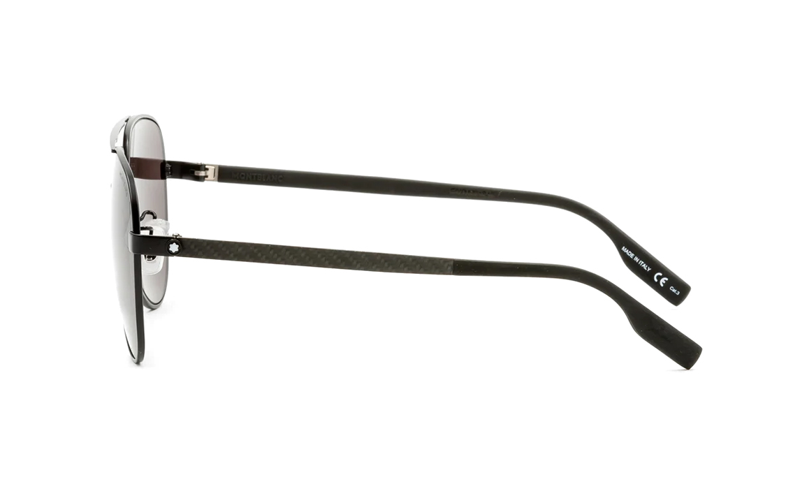 MONTBLANC Black Pilot Metal Sunglasses Unisex Couple Style with Logo. MB0182S006 圖 4