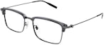 Buy Kacamata Optik Unisex Montblanc Hitam Model Persegi dengan Gagang Logam. MB0318OA-003