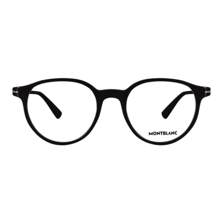 Montblanc Black Round Optical Glasses Unisex with Signature Pen Tip Design. MB0340O 圖 3