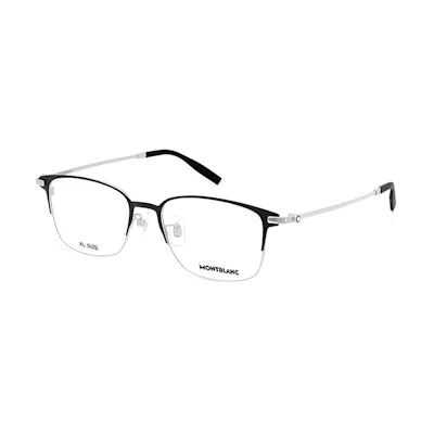 MONTBLANC Black Titanium Optical Glasses Unisex with Letter Print Design. MB0314OA-001