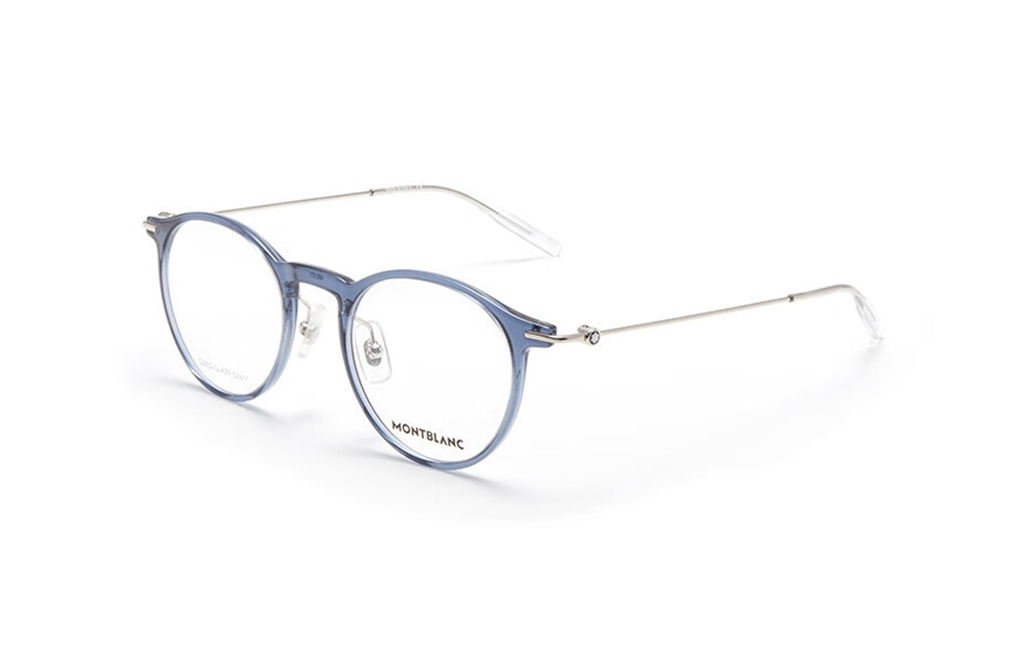Montblanc Blue Round Square Unisex Fashion Prescription Eyeglasses Frame. MB0099O-004 圖 2