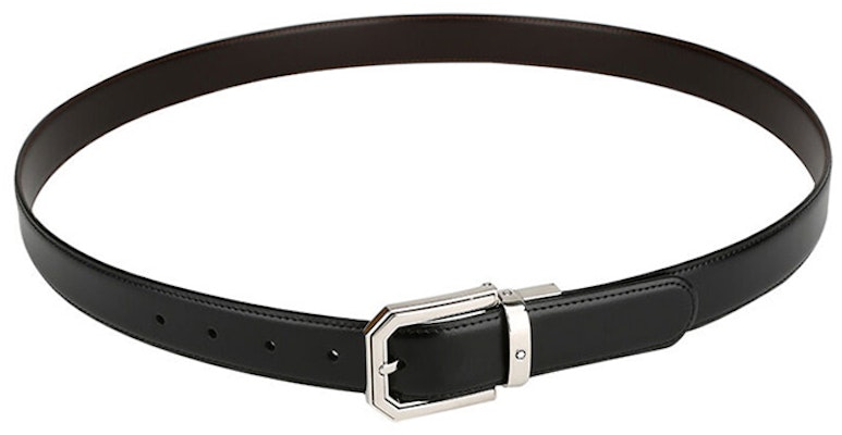 萬寶龍經典黑色真皮皮帶,3cm寬,搭配針扣設計。 111092 Lookbook 萬寶龍經典黑色真皮皮帶,3cm寬,搭配針扣設計。 111092