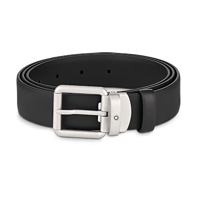 Montblanc Classic Leather Belt for Men, 3cm Wide, Stylish and Versatile Design. MB129453