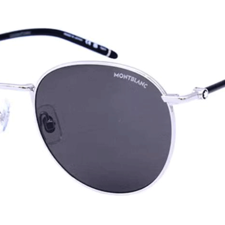 MONTBLANC Classic Oval Sunglasses Silver Black Unisex Couple Style. MB0343SA 圖 4