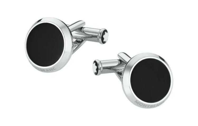 Montblanc Classic Round Black Cufflinks for Men. MB112896 圖 2